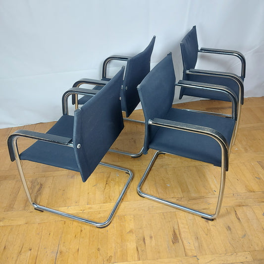 Set of 4 steel chair by Antonio Citterio for Vitra 1990s