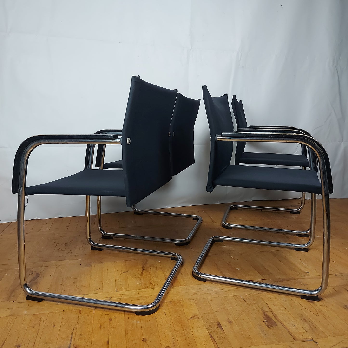 Set of 4 steel chair by Antonio Citterio for Vitra 1990s