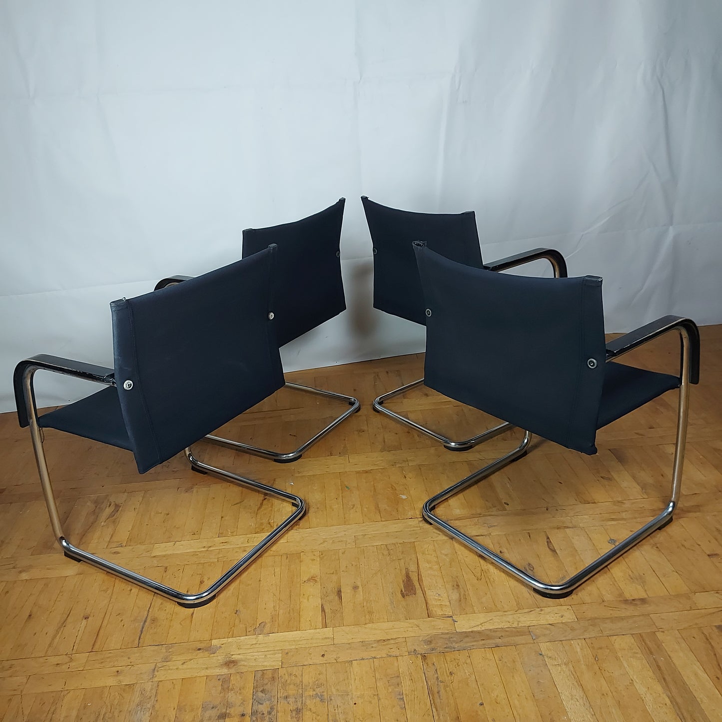 Set of 4 steel chair by Antonio Citterio for Vitra 1990s