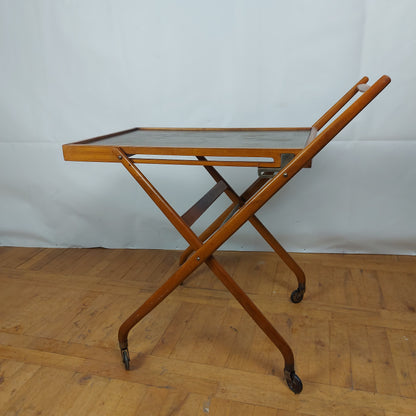 Folding Thonet trolley on brass wheels 1960s