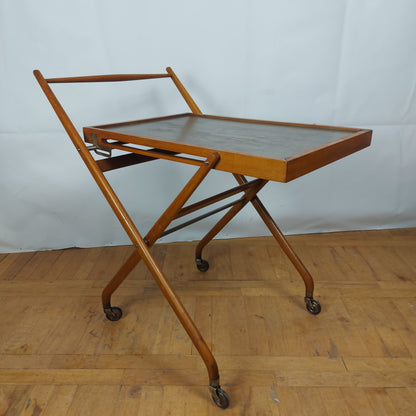 Folding Thonet trolley on brass wheels 1960s