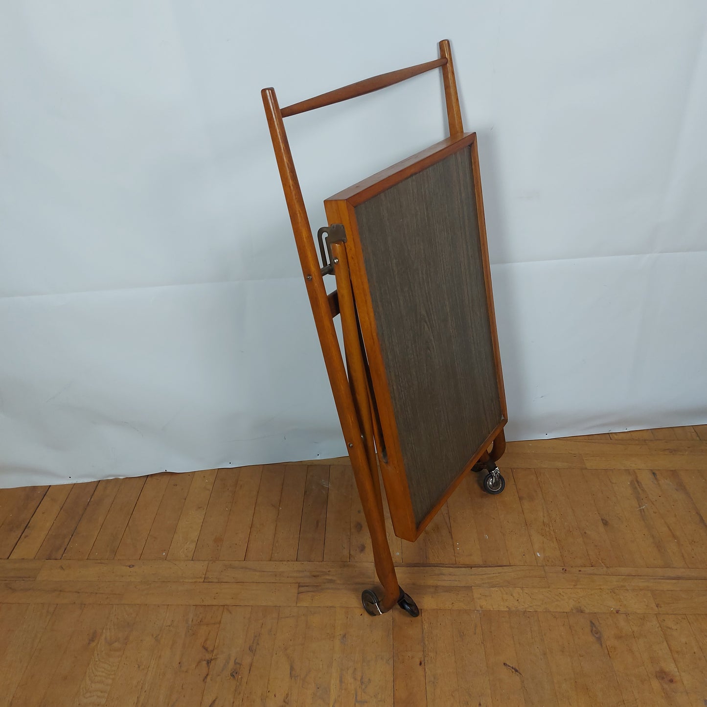 Folding Thonet trolley on brass wheels 1960s