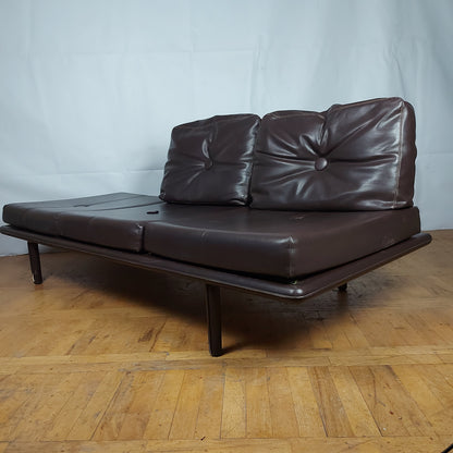 Set of 2 faux leather "Othelo" sofas 1960s