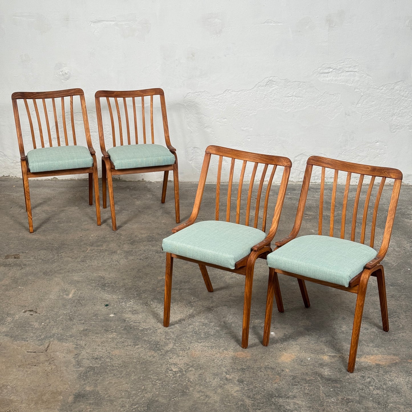Set of 4 Dining Chairs by Ludvik Volak for TON Bystřice, 1960s