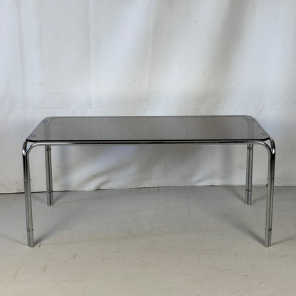 Bauhaus Black Glass Coffee Table, 1960s