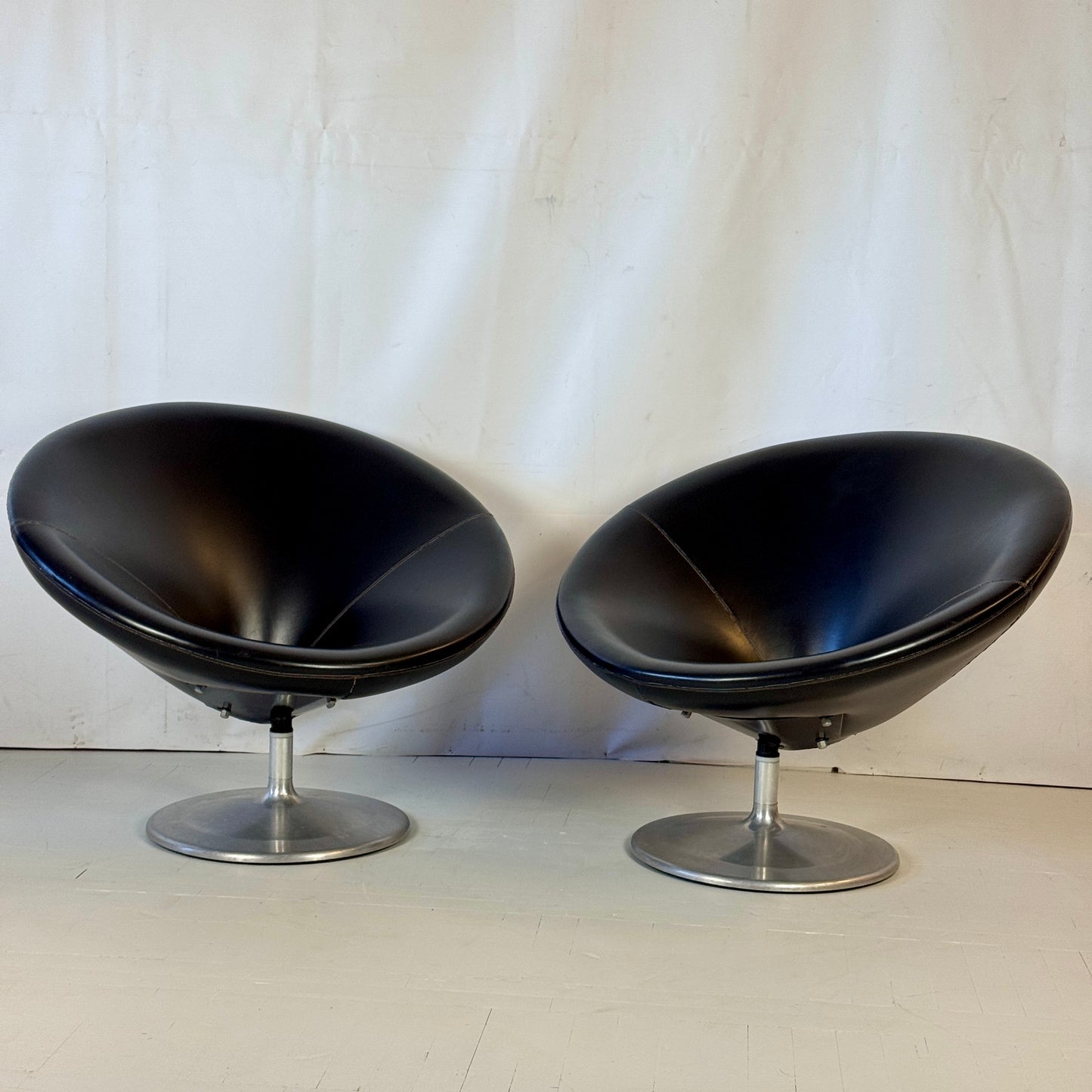 Pair of Hungarian “Radar” Armchairs with Original Faux Leather, 1960s
