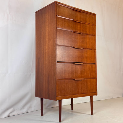 Austinsuite 6-Drawer Teak Tallboy, 1960s