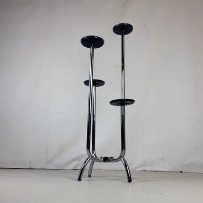 Bauhaus Tubular Steel Plant Holder, Chrome Finish, 1960s