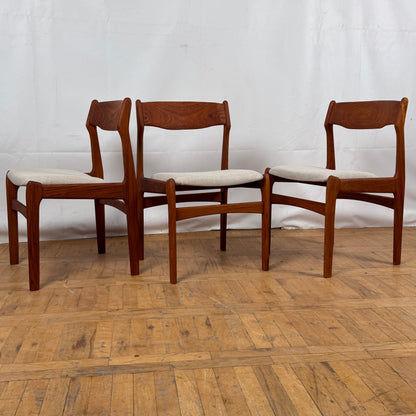 Set of 6 Danish Erik Buch Teak Dining Chairs for O.D. Møbler, 1960s — Mid-Century Modern