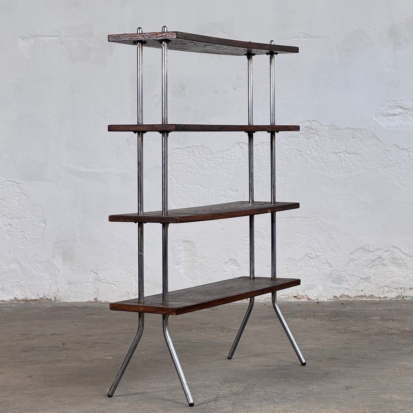 Bauhaus Style Dark Oak Shelving Unit