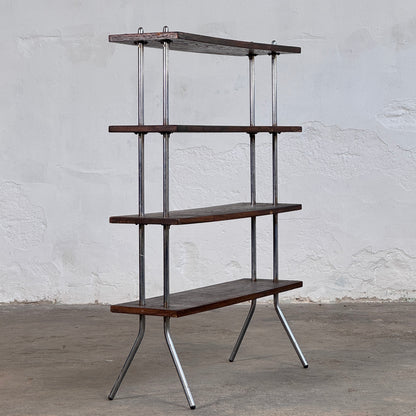 Bauhaus Style Dark Oak Shelving Unit