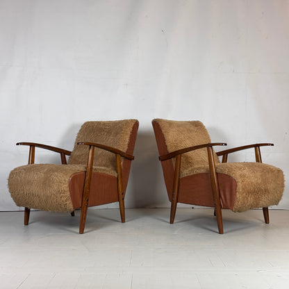 Romanian Furry Armchair, 1960s