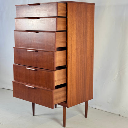Austinsuite 6-Drawer Teak Tallboy, 1960s