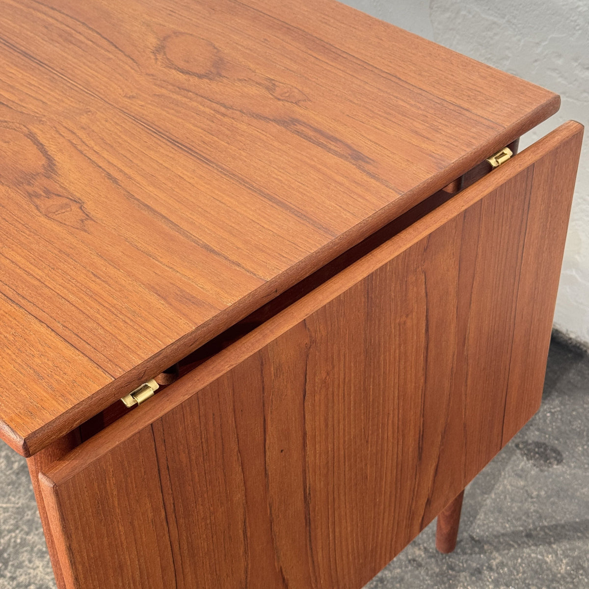 Danish Teak Writing Desk with Drop Leaf, Attributed to Erik Buch, 1960s