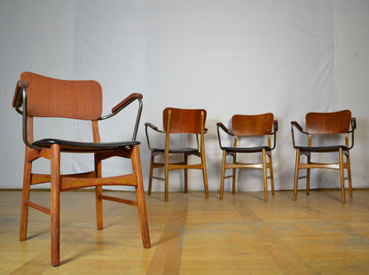 Set of 4 Danish chairs by Ib Kofod-Larsen 1960s