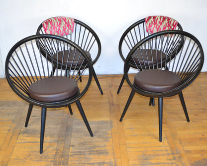 Set of 4 Circle chair by Yngve Ekström