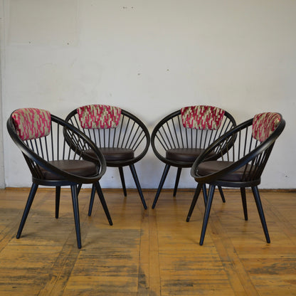 Set of 4 Circle chair by Yngve Ekström