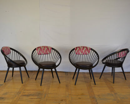 Set of 4 Circle chair by Yngve Ekström