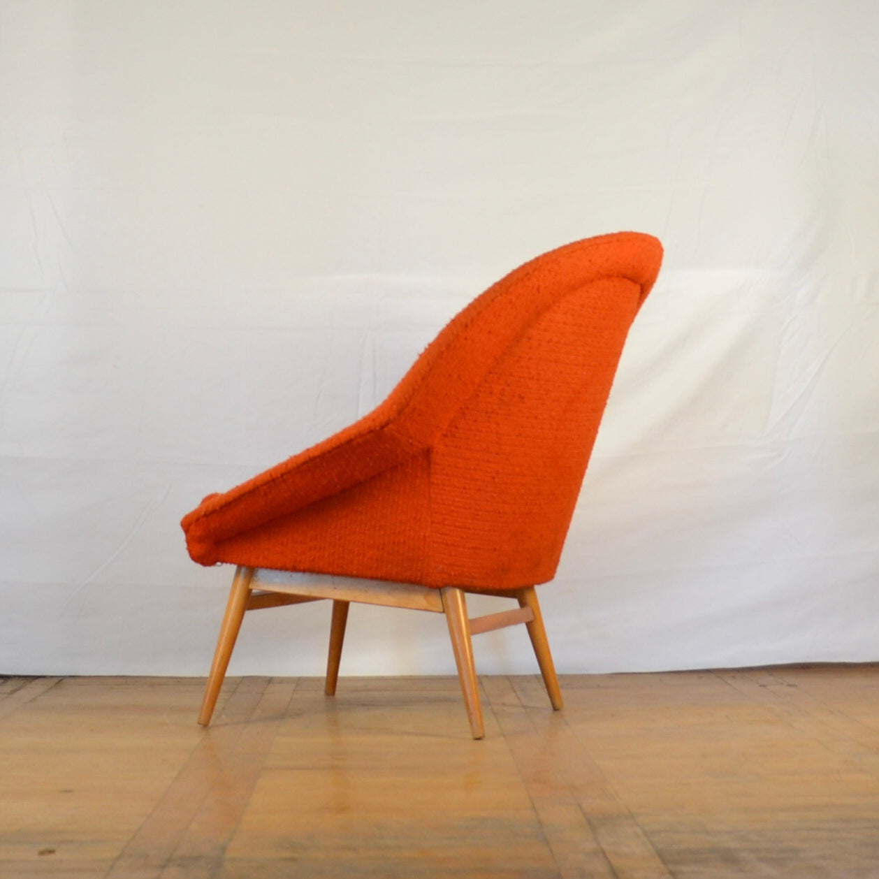 Hungarian orange club chair 1960s