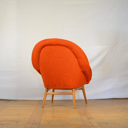 Hungarian orange club chair 1960s