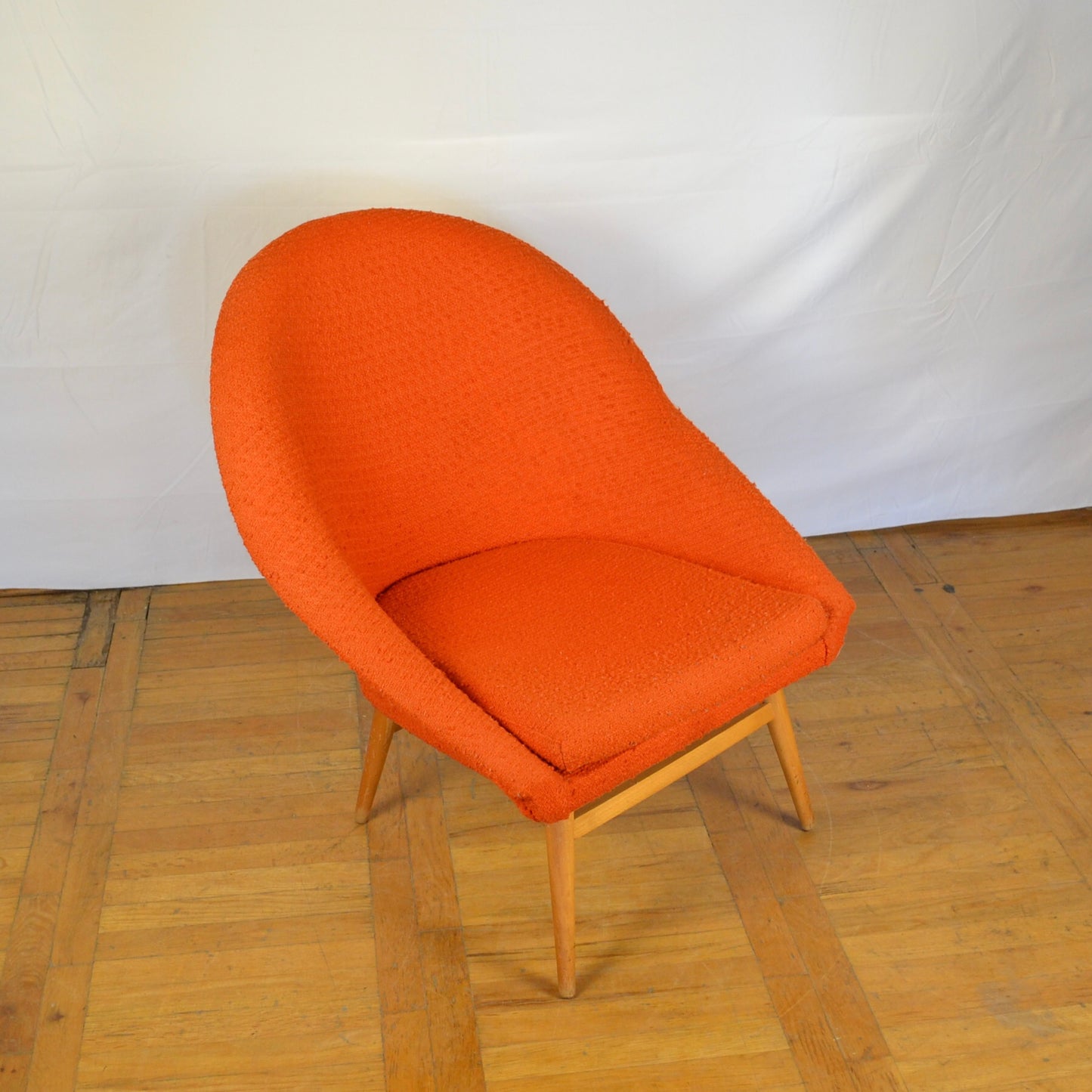 Hungarian orange club chair 1960s