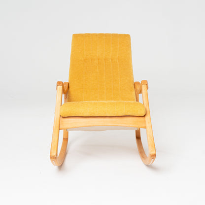 Fully restored Czech rocking chair by TON 1960s