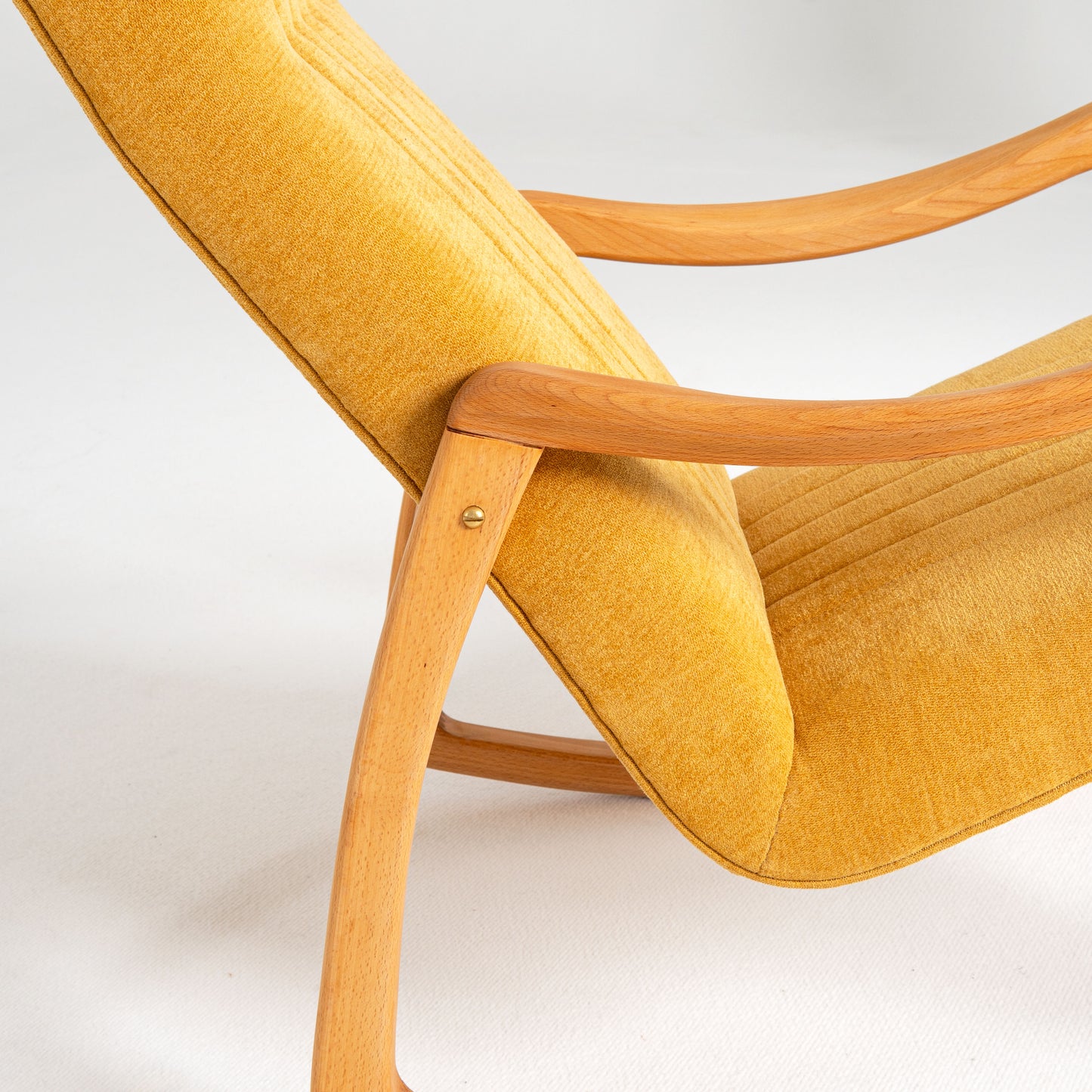 Fully restored Czech rocking chair by TON 1960s