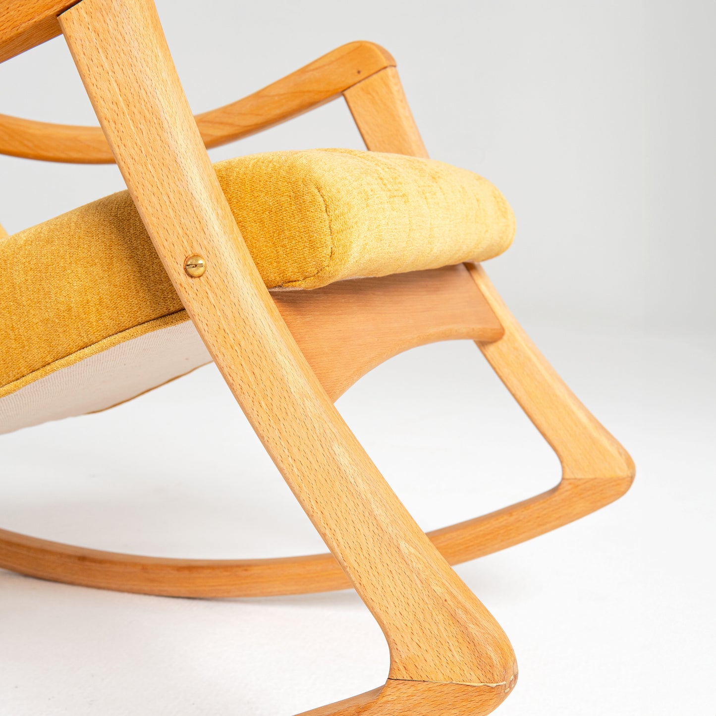 Fully restored Czech rocking chair by TON 1960s