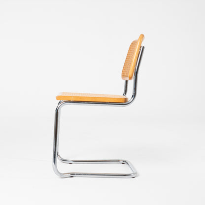 Chrome tubular steel Marcel Breuer "Cesca" chair 1980s