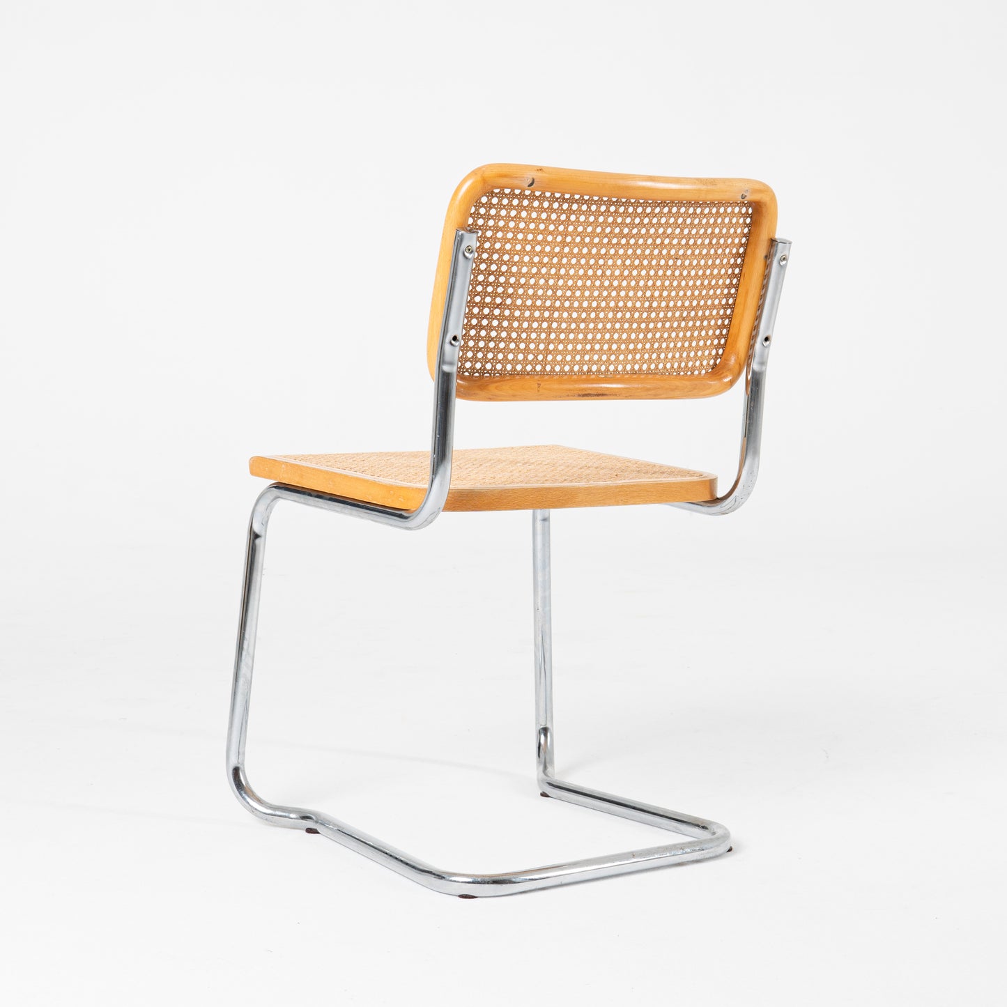 Chrome tubular steel Marcel Breuer "Cesca" chair 1980s