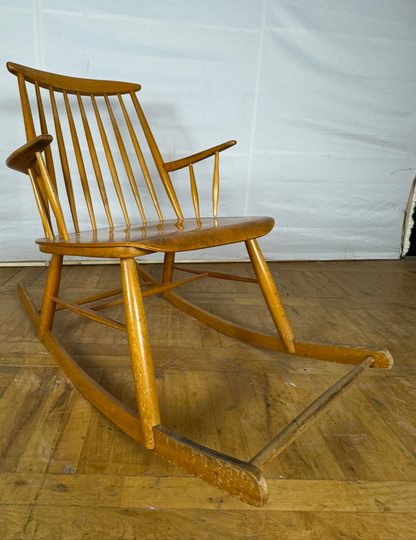 Hungarian László Mózer rocking chair 1960s