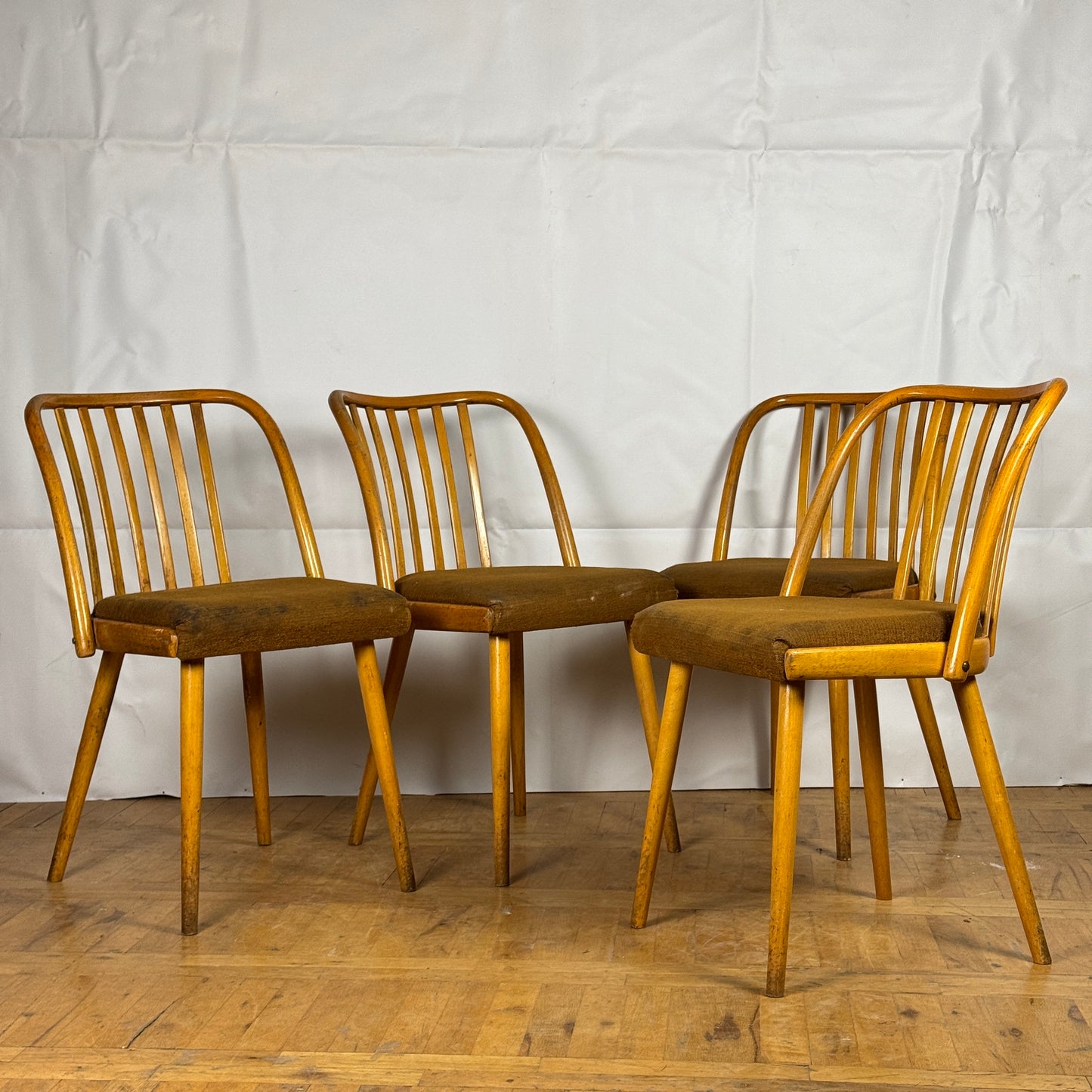 Set of 4 dining chairs by Antonin Suman for Jitona 1960s