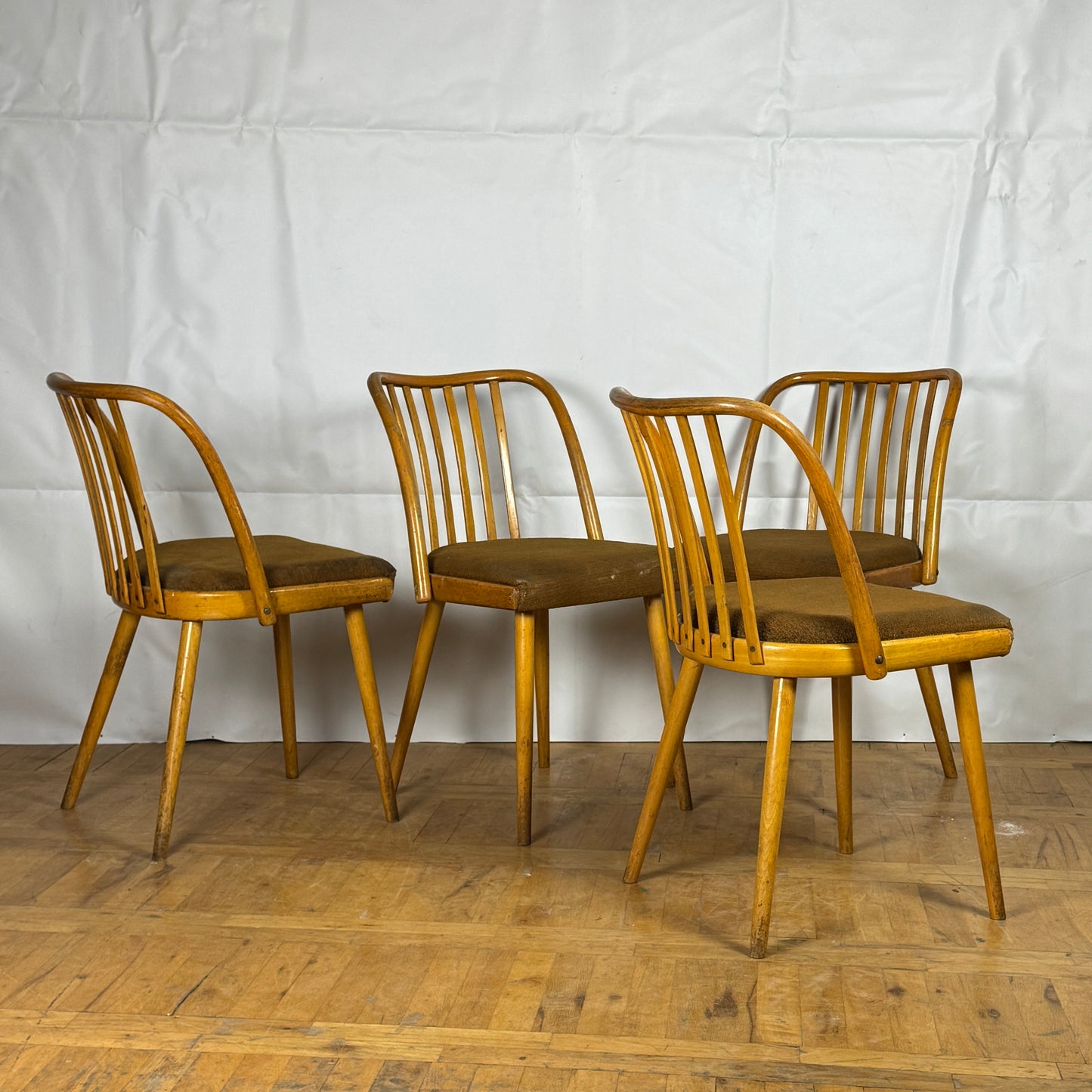 Set of 4 dining chairs by Antonin Suman for Jitona 1960s