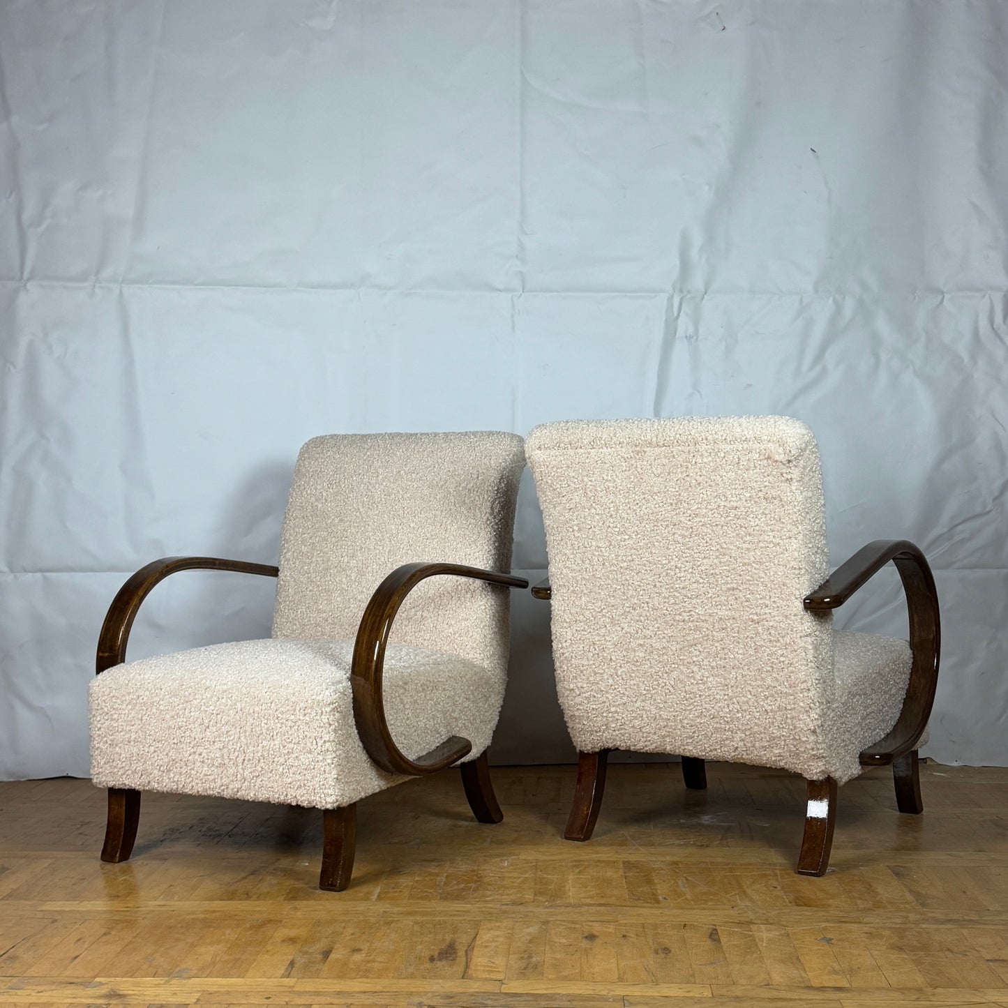 Pair of Jindřich Halabala armchairs for UP Zavody 1930s