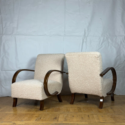 Pair of Jindřich Halabala armchairs for UP Zavody 1930s