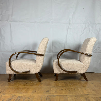 Pair of Jindřich Halabala armchairs for UP Zavody 1930s