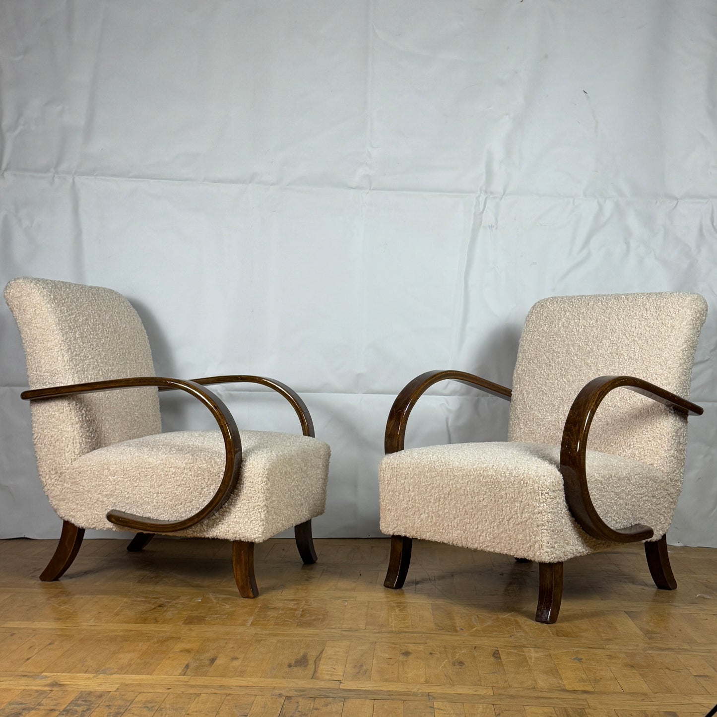 Pair of Jindřich Halabala armchairs for UP Zavody 1930s