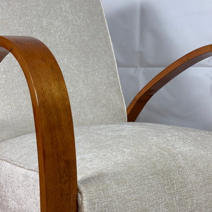 Pair of fully restored French art-deco armchairs 1960s