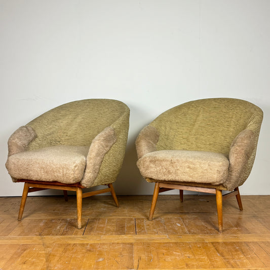 Pair of mid-century Hungarian "Judit" club chairs