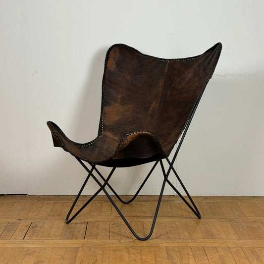 Vintage leather butterfly chair 1990s