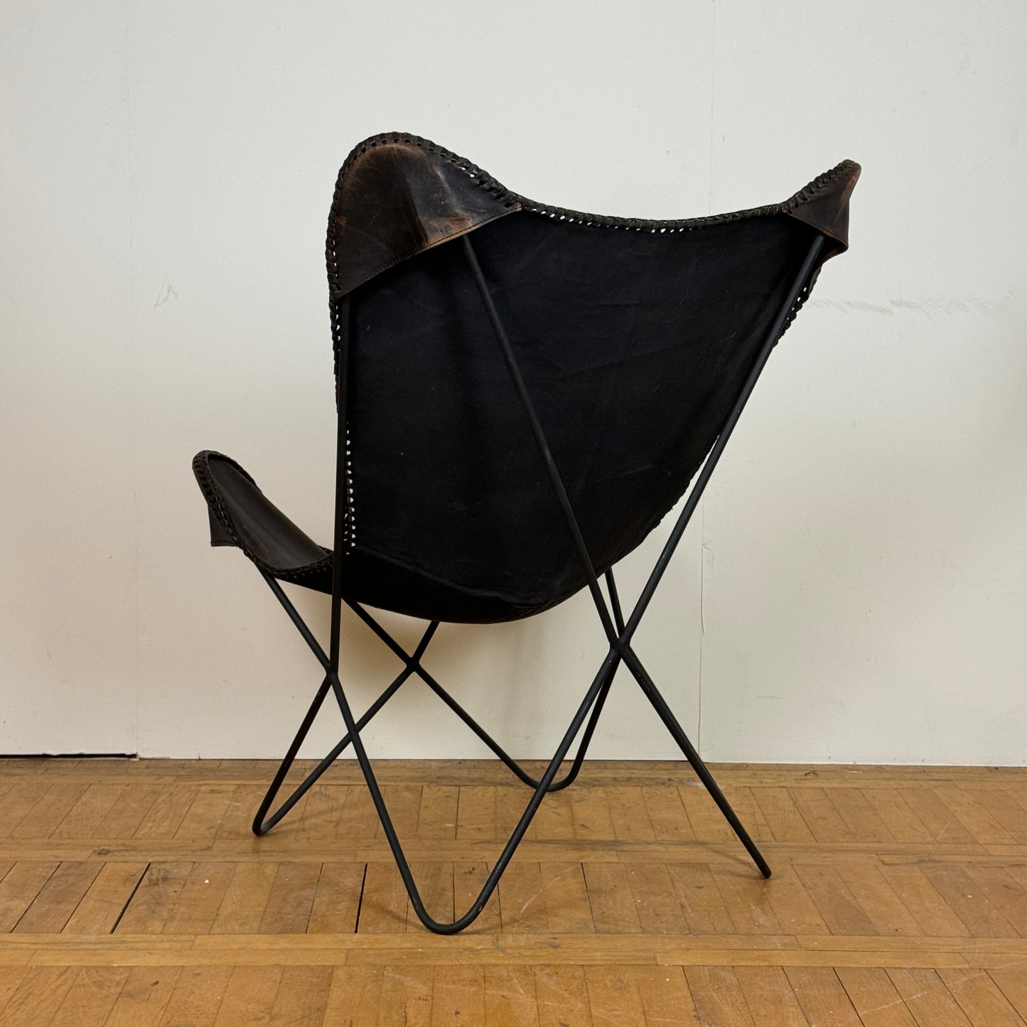 Vintage leather butterfly chair 1990s