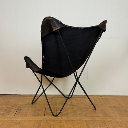 Vintage leather butterfly chair 1990s