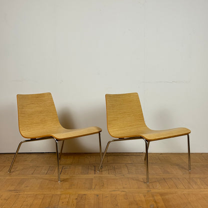 Pair of Italian Billiani bent plywood chairs 1990s