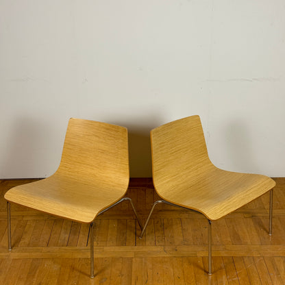 Pair of Italian Billiani bent plywood chairs 1990s