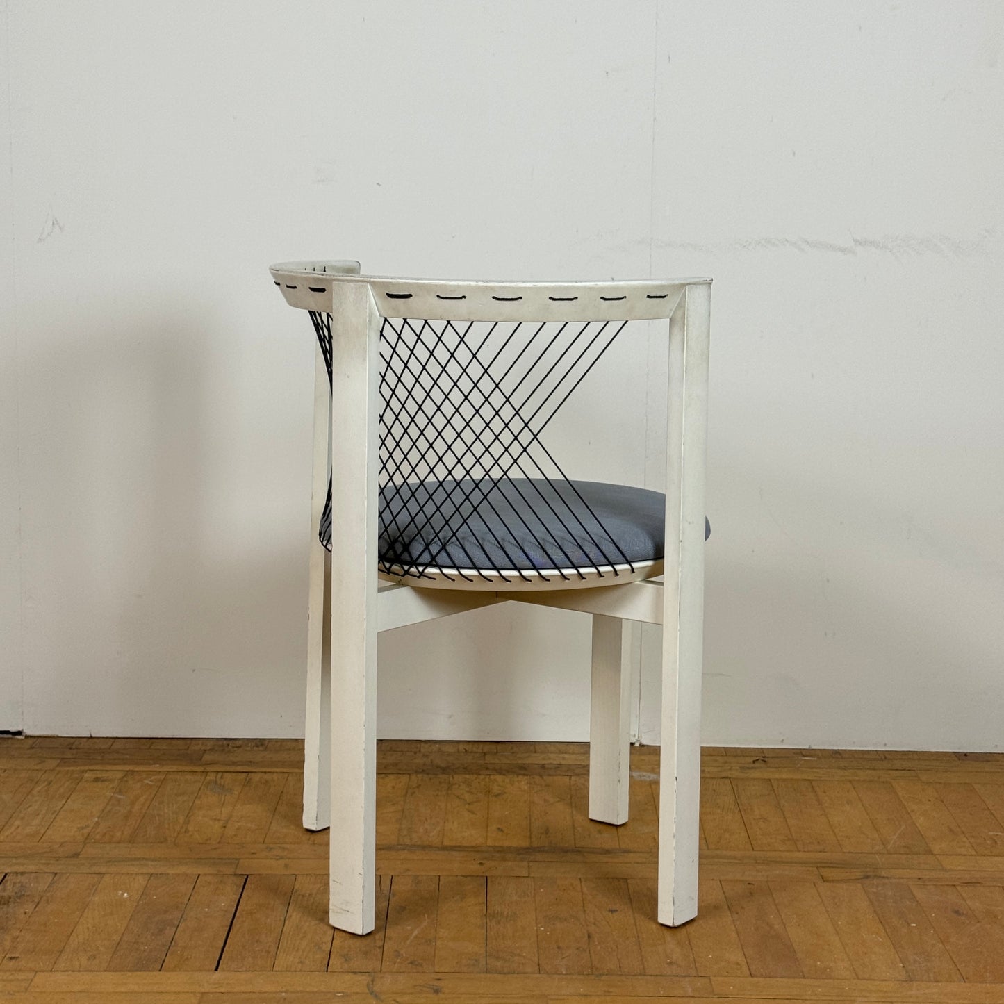 pair of string chair by Niels J. Haugesen for Tranekaer 1980s