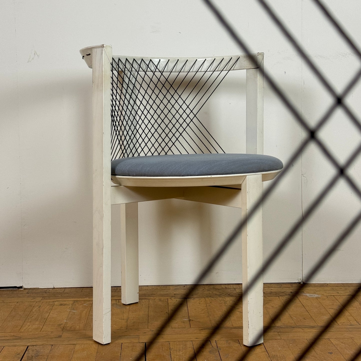 pair of string chair by Niels J. Haugesen for Tranekaer 1980s