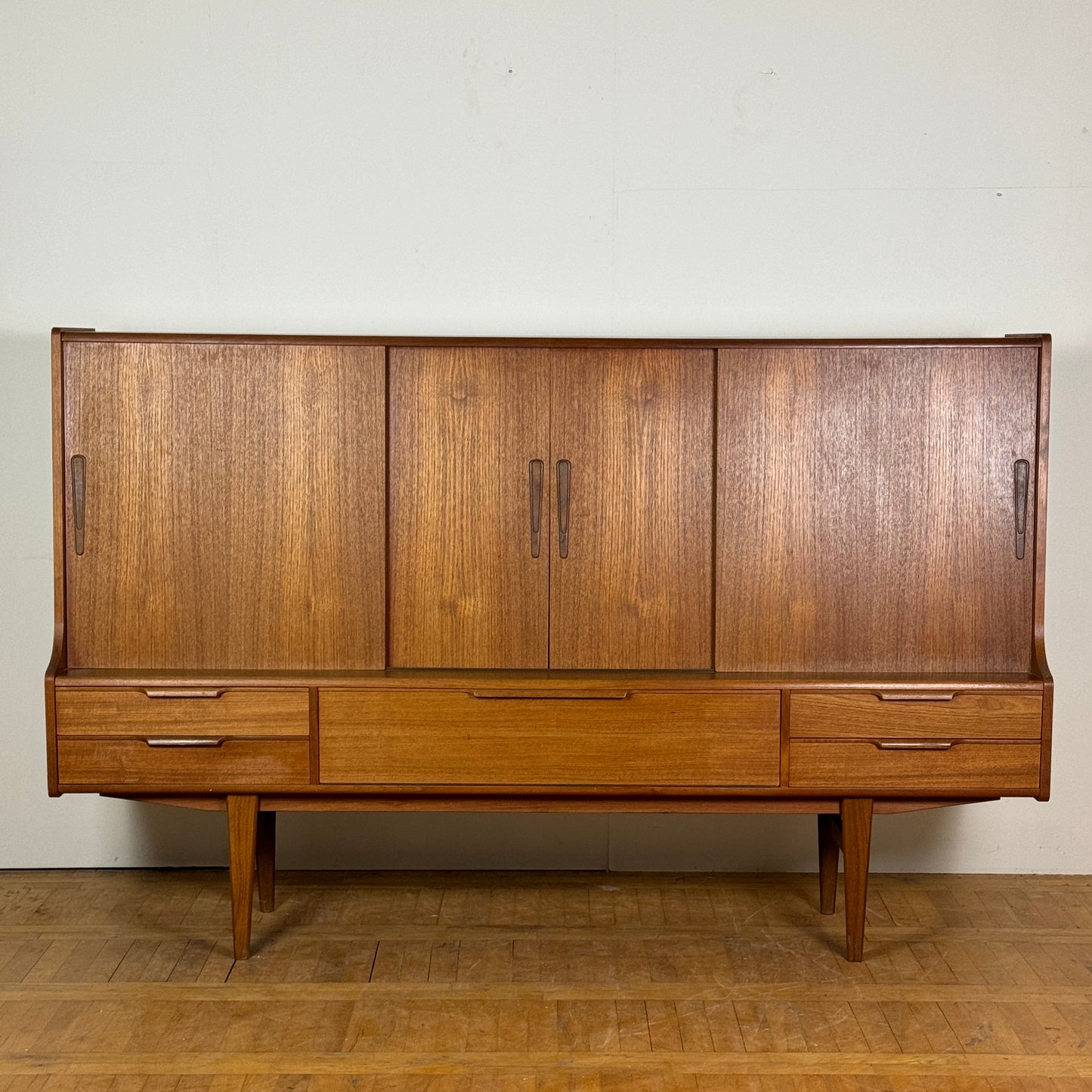 Danish teak highboard by Luno Mobler 1960s