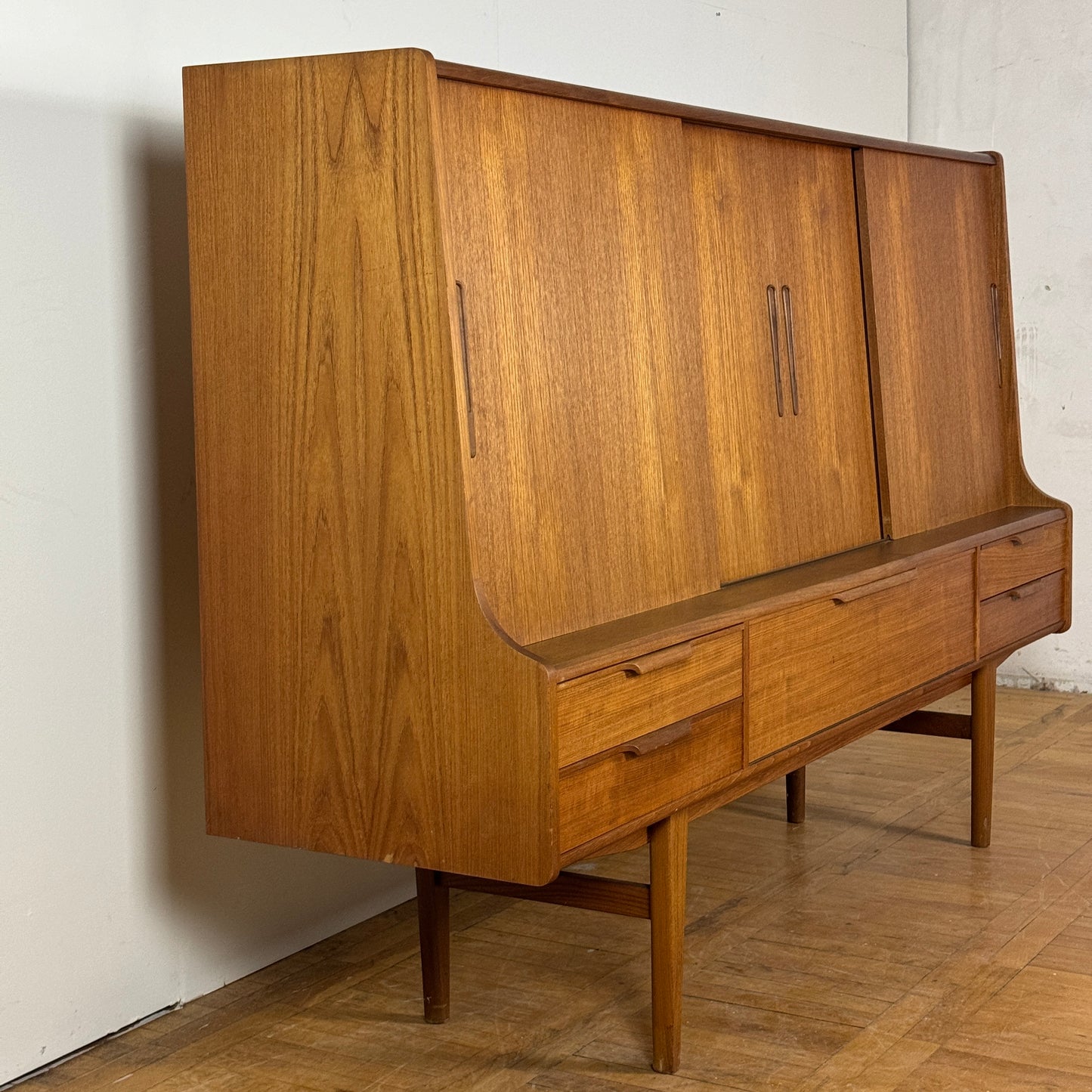 Danish teak highboard by Luno Mobler 1960s