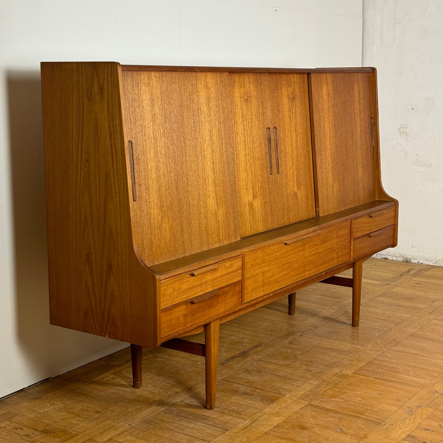 Danish teak highboard by Luno Mobler 1960s