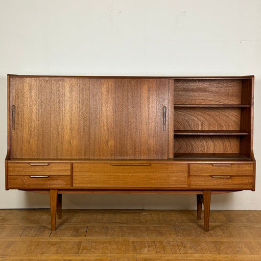 Danish teak highboard by Luno Mobler 1960s